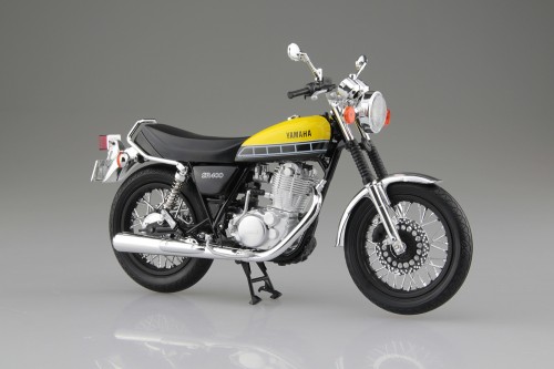 アオシマ 1/12 YAMAHA SR400 ライトレディッシュイエロー