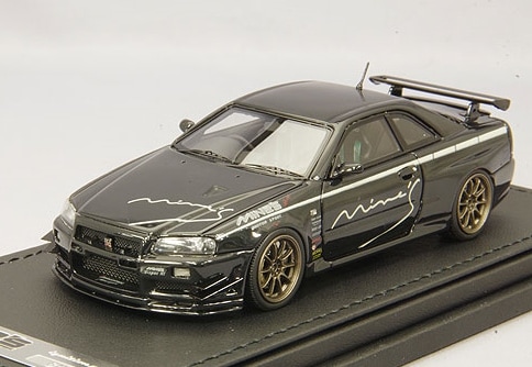 IG1815 1/43 Nissan Skyline GT-R Mine's (R34) Black | LINE UP