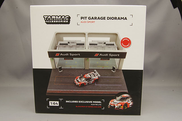 Tarmac 1/64 レーシング ピットガレージ ジオラマ アウディ
