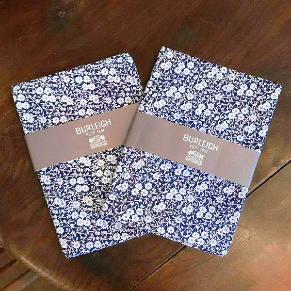 期間限定お値下げ中❣️　Burleigh ブルーキャリコ テーブルクロス イギリス食器 Burleigh バーレイ ブルーキャリコ柄 ラウンド