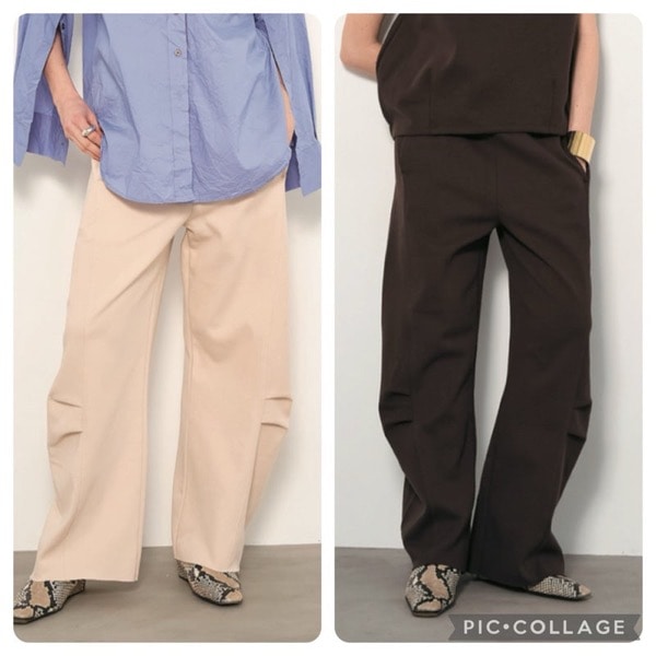 本日のみ　YENN KNEE TUCK SWEAT PT /新品タグ付き YENN（イエン）KNEE TUCK SWEAT PT /Y253-31078 | B'2nd（ビー