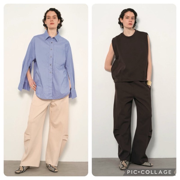 本日のみ　YENN KNEE TUCK SWEAT PT /新品タグ付き YENN（イエン）KNEE TUCK SWEAT PT /Y253-31078 | B'2nd（ビー