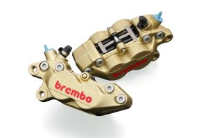 brembo 4POTキャリパー ゴールド / R 37080 L 37081
