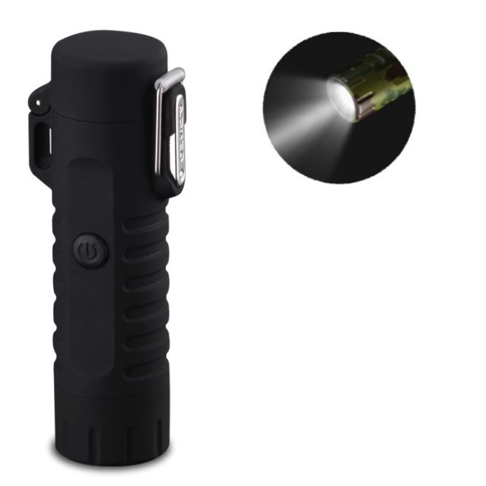 USB充電式 黒色 懐中電灯 USB充電式 黒色 懐中電灯