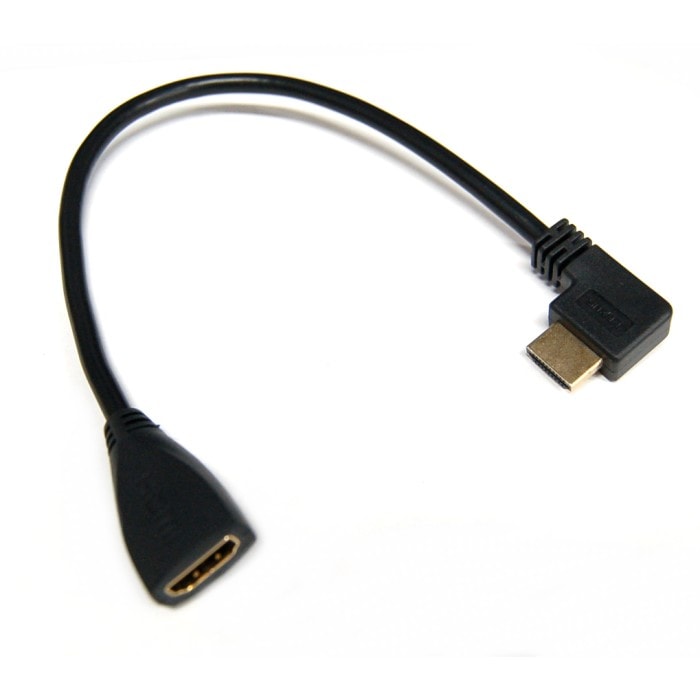 HDMI 延長ケーブル 右L型 HDMIオス-メス HDMIケーブル L字型