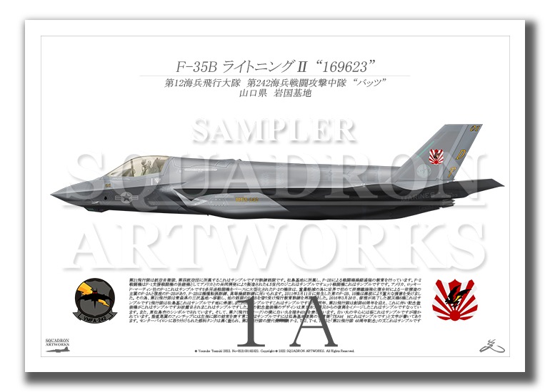 タミヤ　1/48 F-35B VMFA242 バッツ　岩国2042 スペマ タミヤ 1/48 F-35B VMFA242 バッツ 岩国2042 スペマ