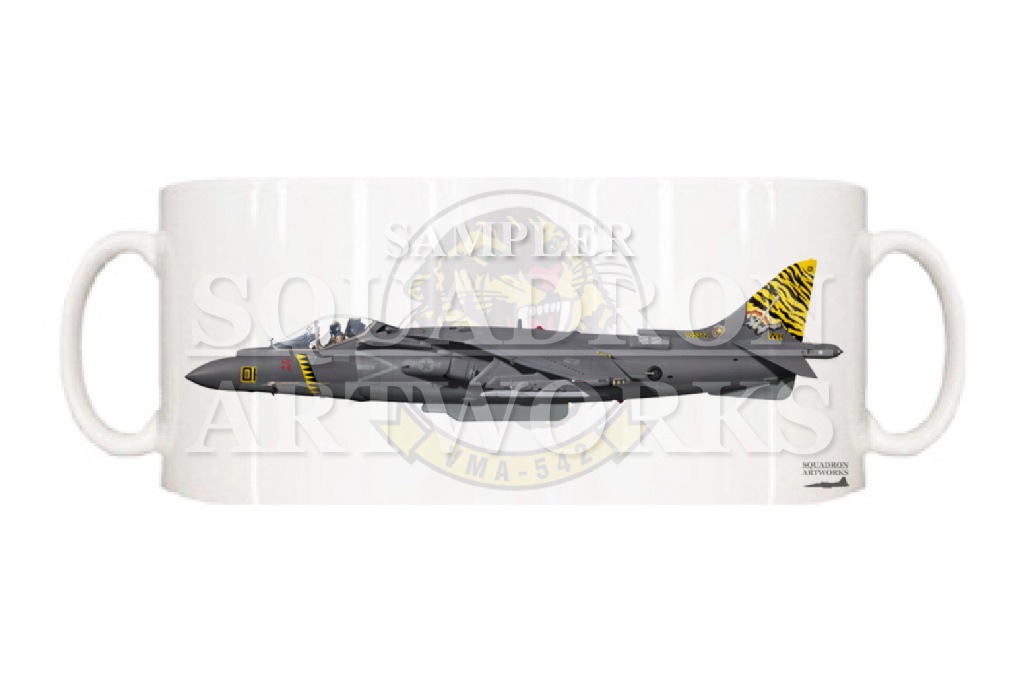 マグカップ AV-8B+ Harrier Ⅱ VMA-542 TIGERS “165312 マグカップ AV-8B+ Harrier Ⅱ VMA-542 TIGERS “165312