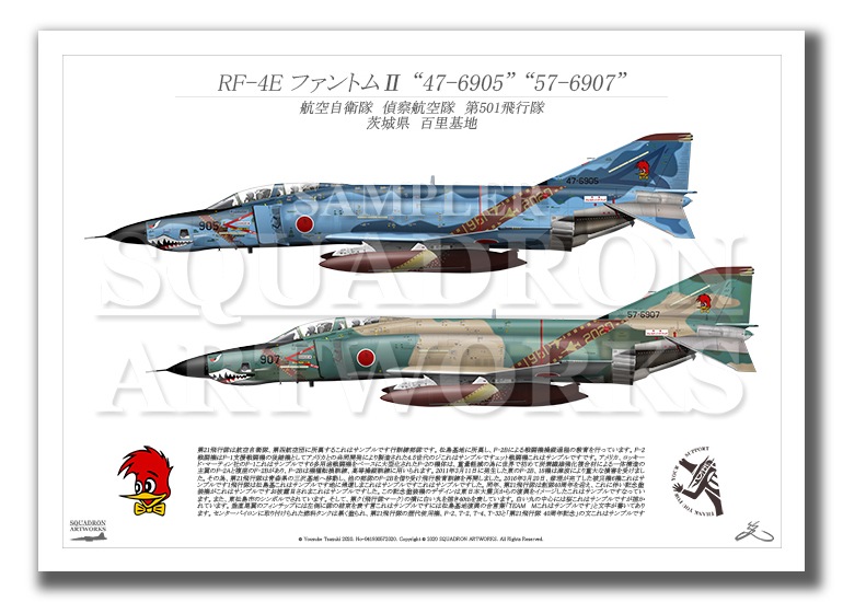 RF-4E/EJ ファントムⅡ 1961-2020 記念塗装機 2機ver （A2サイズ