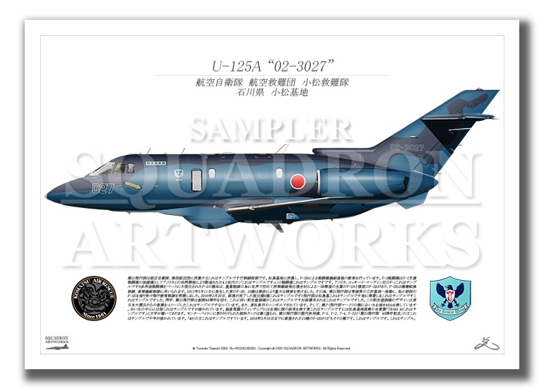 航空自衛隊 捜索救難機U-125A 洋上迷彩パッチ 航空自衛隊 救難捜索機 ホーカー・ビーチクラフト 800 U-125A 洋上