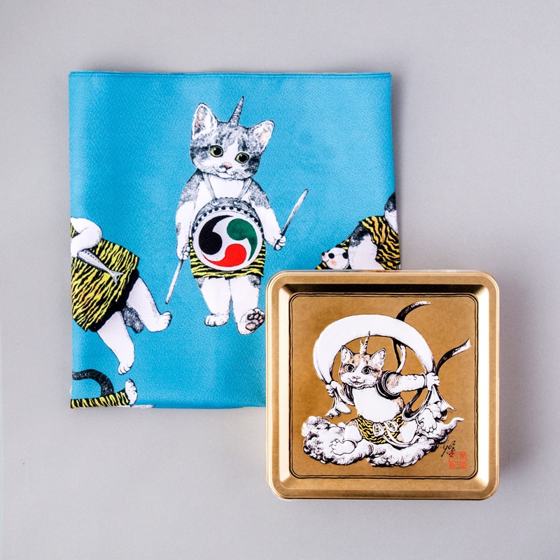 ヒグチユウコ　ボリス雑貨　風呂敷　風神雷神 風呂敷 雷様 – ボリス雑貨店