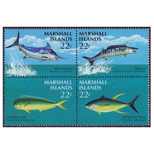4195 外国切手 マーシャル諸島 1996年 海洋生物 田型 未使用