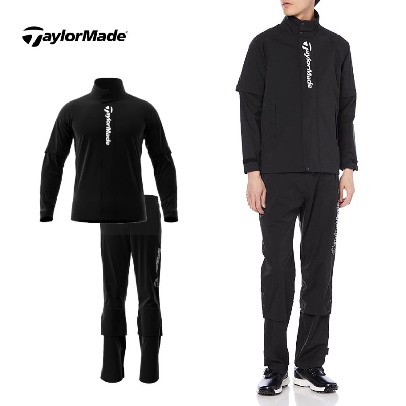 TaylorMade テーラーメイド　レインウェア　ブラック 即納】テーラーメイド（TAYLOR MADE）ゴルフ レインスーツ