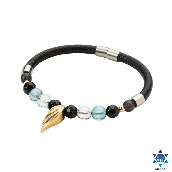 ファイテン(phiten) ブレスレット RAKUWA ブレスX100 レザータッチ