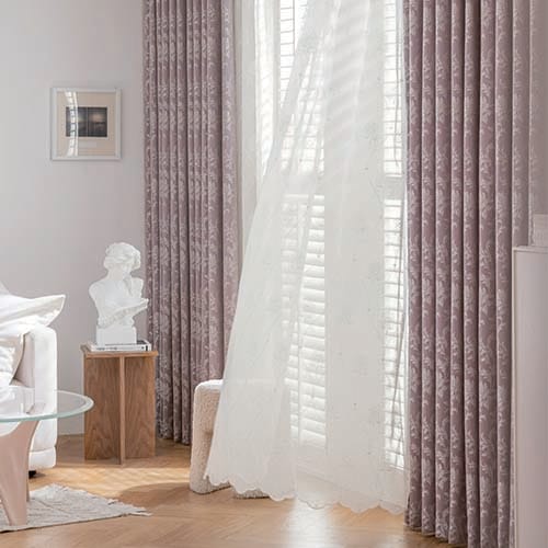 【オーダー】遮光3級裏地付 クラシック 形状記憶付 CJ34453(ピンク)