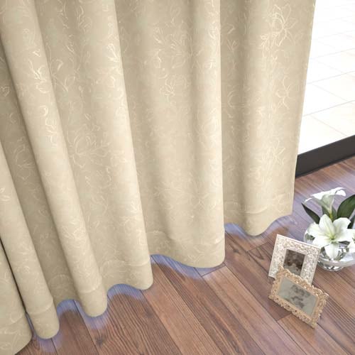 【オーダー】遮光1級裏地付 ラグジュアリー クラシック柄の形状記憶付 CJ56401(アイボリー)※画像では表現できない生地の色味がございますので、店舗または生地サンプルにて実物をご確認ください。