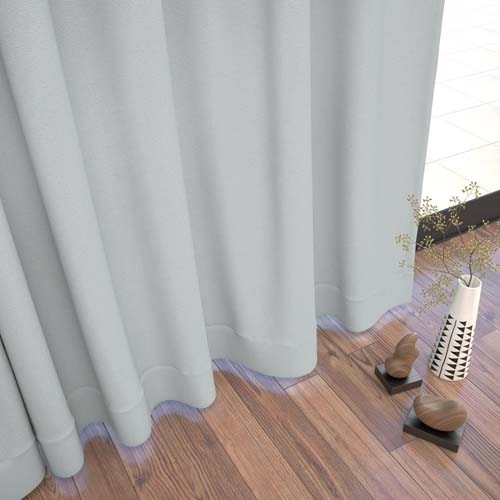 【オーダー】遮光2級 防炎 ベーシック 無地の形状記憶付 CO74008(グレー)