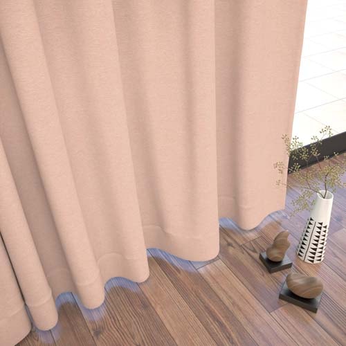 【オーダー】遮光2級 防炎 無地の形状記憶付 CO74010(オレンジ)