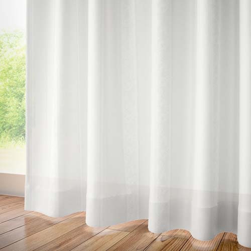 【オーダー】防炎 遮熱 断熱 ナチュラル 形状記憶付レース CO89202(アイボリー)