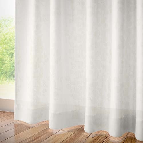 【オーダー】防炎 遮熱 断熱 ナチュラル 形状記憶付レース CO89302(ベージュ)