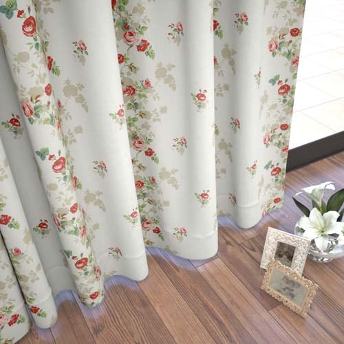 廃番予定【オーダー】遮光2級 エレガンス 花柄の形状記憶付 FA21094(ローズ)