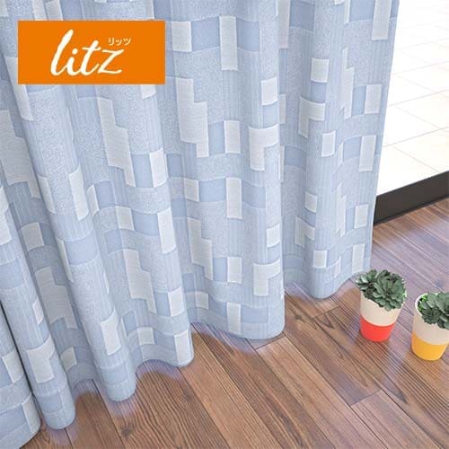 【オーダー】カジュアル 幾何柄 の形状記憶付 SE27006(ブルー)