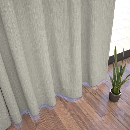 【オーダー】遮光3級裏地付 モダン 無地調の形状記憶付 SO61502(ライトグレー)