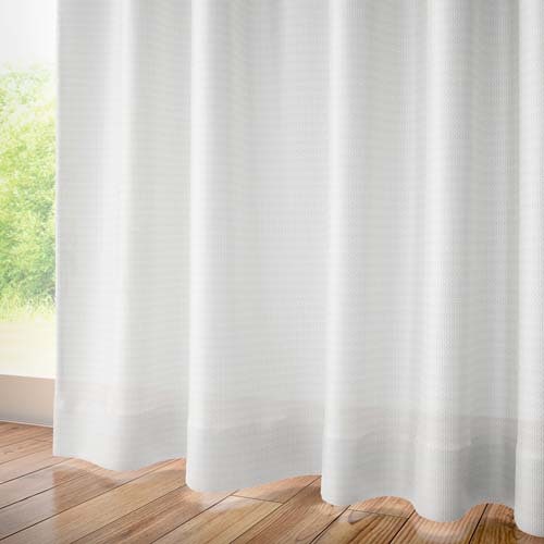 【既製】UV 遮熱 断熱 抗ウイルス ミラーレース チャド(アイボリー)