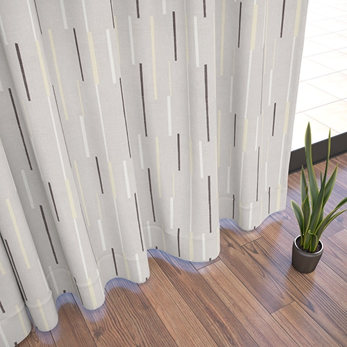 【オーダー】ベーシック 1.5倍ヒダ 遮光1級 遮熱 断熱 遮音  KS30113(グレー)