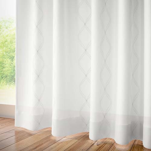 【イージーオーダー】モダン 幾何柄のレース PKL7003(グレー)