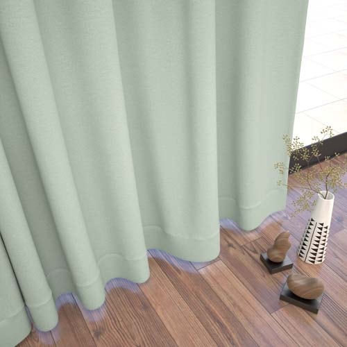 【イージーオーダー】遮光3級 ベーシック 無地の形状記憶付 PSD4008(グリーン)