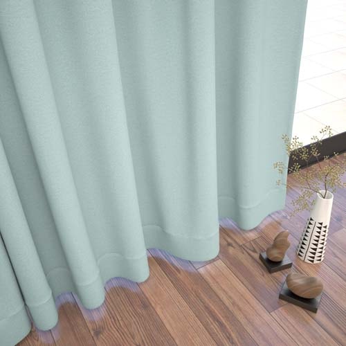 【イージーオーダー】遮光3級 モダン ナチュラル 無地の形状記憶付 PSD4009(ブルーグリーン)