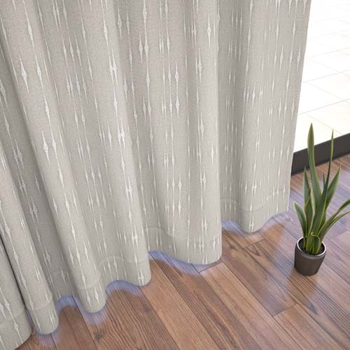 【イージーオーダー】遮光2級 モダン シャープな幾何柄の形状記憶付 PYD2034(ベージュ)