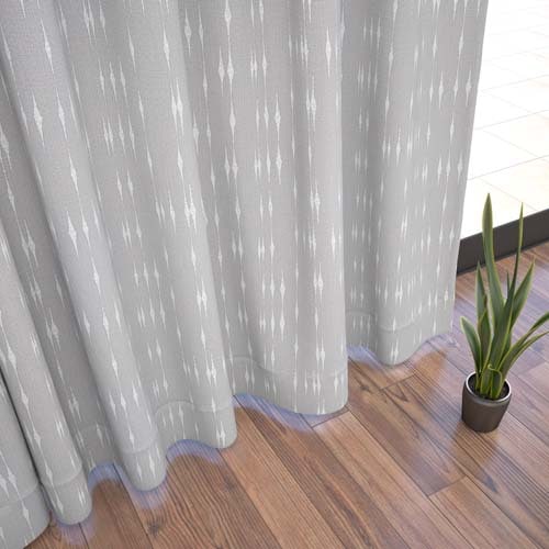 【イージーオーダー】遮光2級 モダン シャープな幾何柄の形状記憶付 PYD2035(グレー)