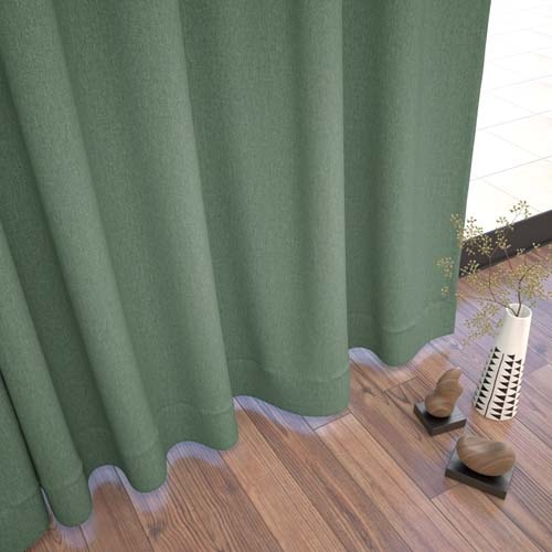 【イージーオーダー】遮光2級 無地の形状記憶付 PYD2038(ダークグリーン)