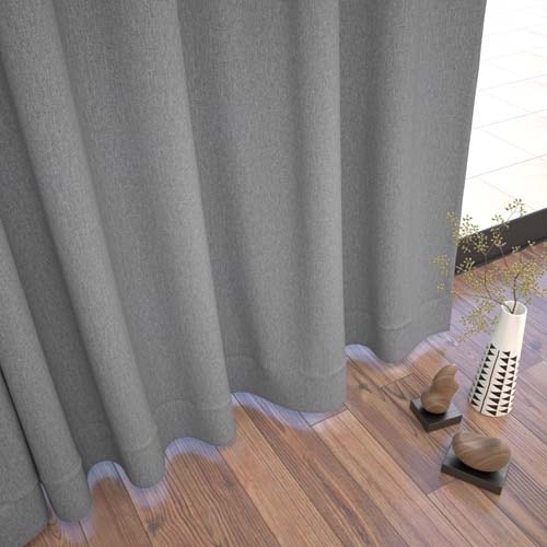 【イージーオーダー】遮光2級 無地の形状記憶付 PYD2039(ダークグレー)