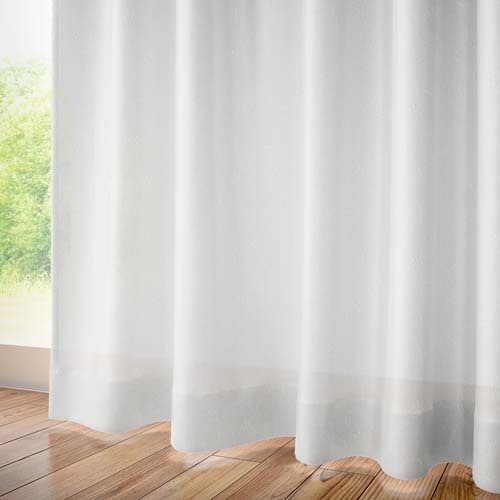 【既製】UV 遮熱 断熱 抗菌 抗カビ ミラーレース 小花柄　ロナ(アイボリー)