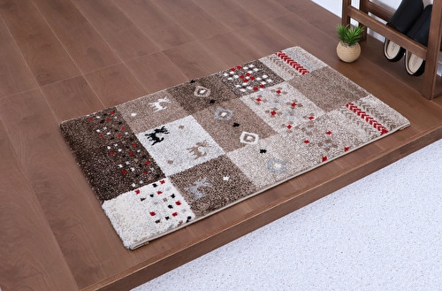 EC限定】マット ウィルトン ギャッベ柄が特徴の輸入柄物玄関マット