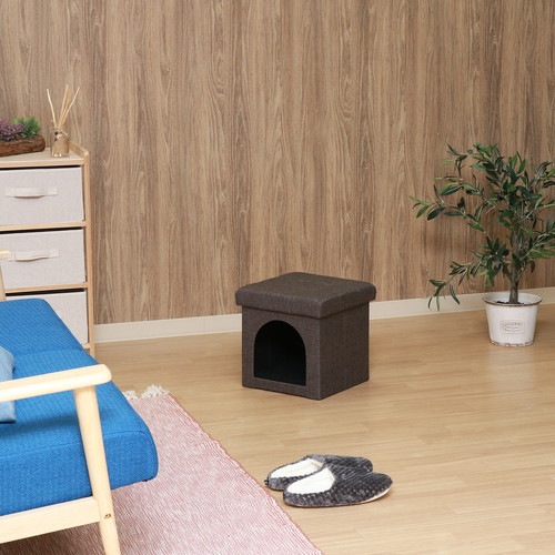 【EC限定】ペットハウススツール　ｍｉｎｉ　３０ｃｍ　チャコール