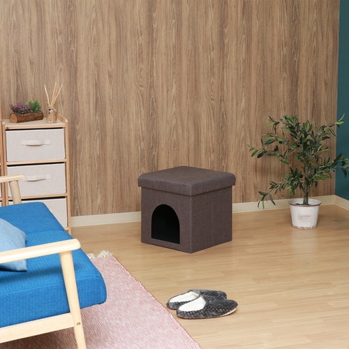 【EC限定】ペットハウススツール　３８ｃｍ　チャコール
