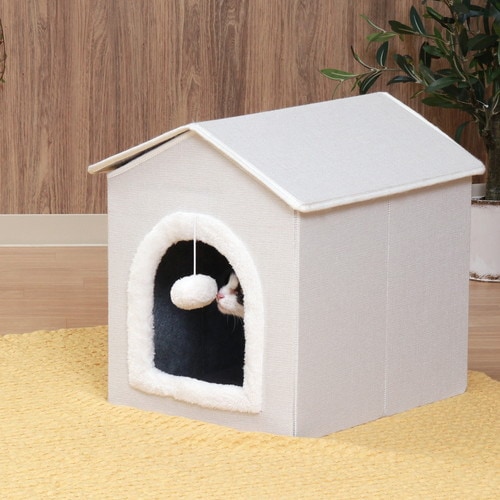 【EC限定】ペットハウス　三角屋根　Ｓサイズ　ホワイト