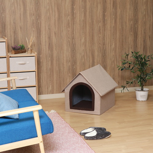 【EC限定】ペットハウス　三角屋根　Ｌサイズ　ベージュ