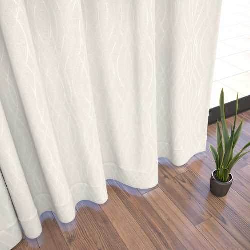 【オーダー】モダン 形状記憶付 3級裏地付 縦流れの柄をヴィンテージ調にした CJ33218 (アイボリー)