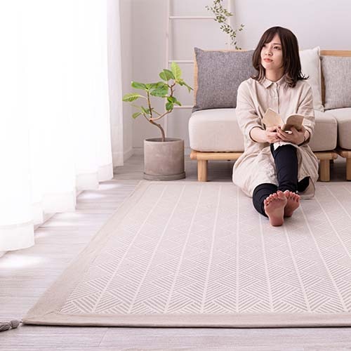 インド綿ラグ クラック（グリーン） | ラグ・カーペット | カーテン