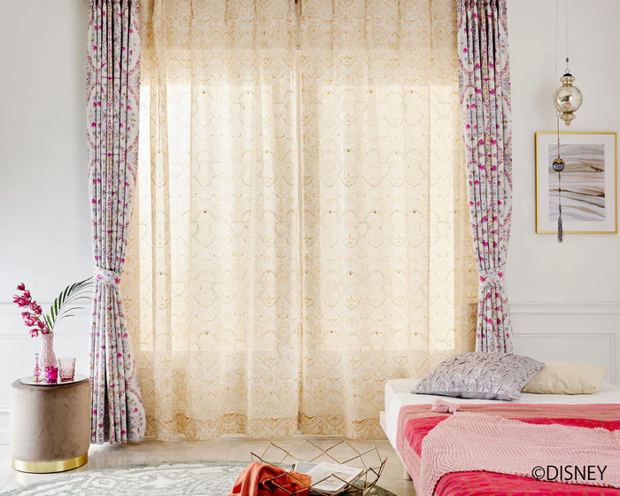 【EC限定】DISNEYディズニーホームシリーズ M1222 PRINCESS/Magic lamp voile/プリンセス/マジックランプボイル（ホワイト）