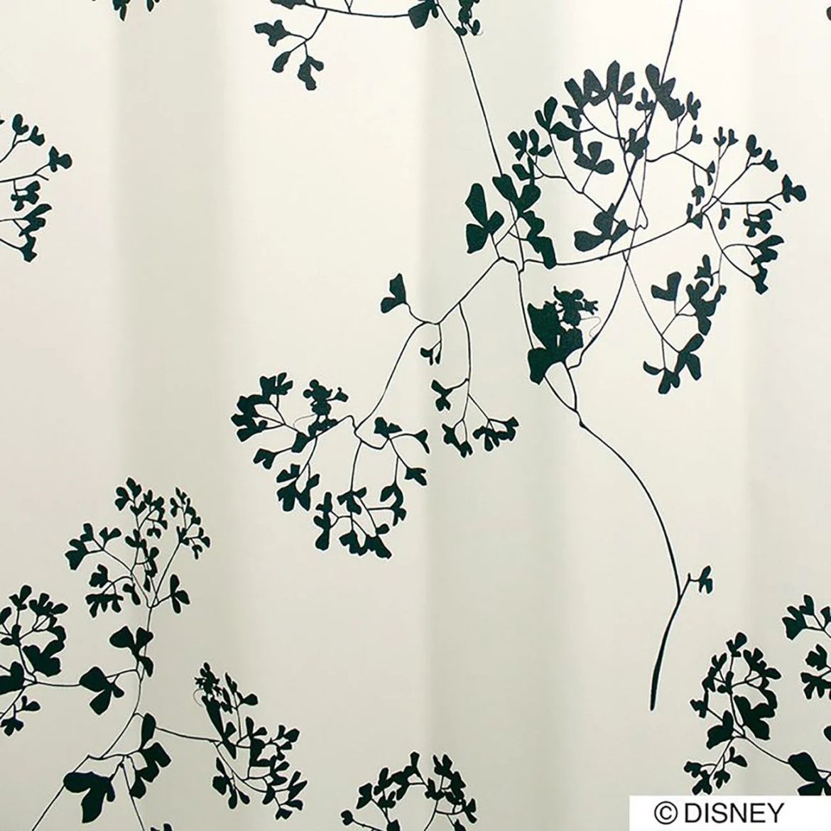 【EC限定】DISNEYディズニーホームシリーズ 遮光2級 M1004 MICKEY/Twig leaf/ミッキー/トウィッグリーフ（アイボリー）