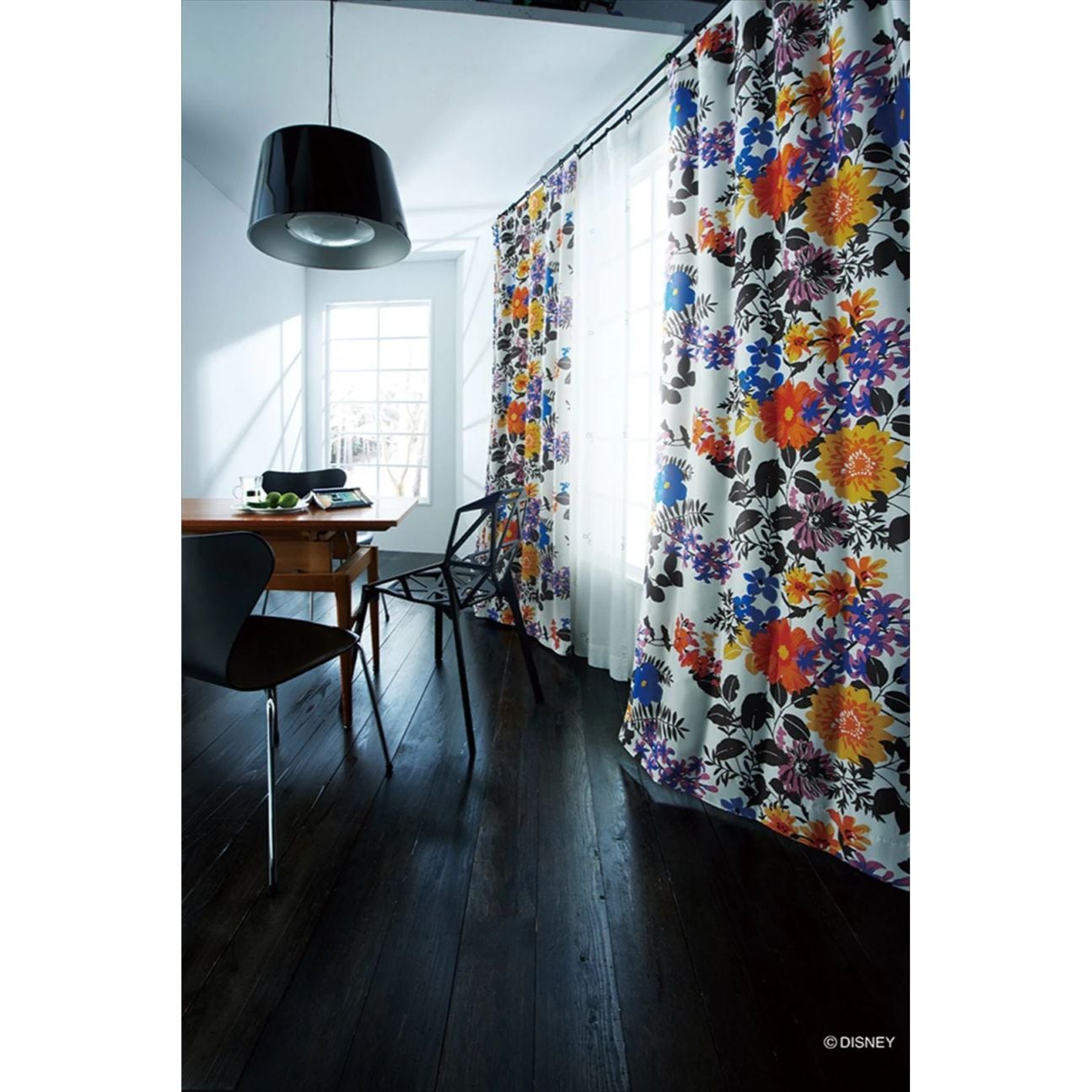 【EC限定】DISNEYディズニーホームシリーズ 遮光2級 M1119 MICKEY/Profusion/ミッキー/プロフュージョン（ブラック）