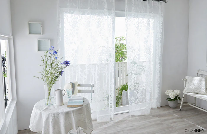 【EC限定】DISNEYディズニーホームシリーズ M1210 ALICE/Sweet flower voile/アリス/スウィートフラワーボイル（ホワイト）