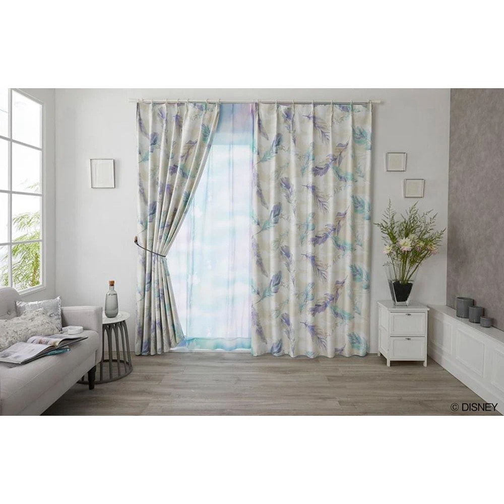 【EC限定】DISNEYディズニーホームシリーズ 遮光2級 M1200 MICKEY/Fran/ミッキー/フラン（ブル―グリーン）