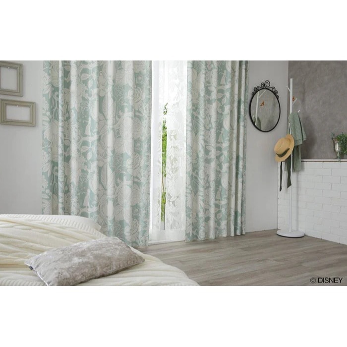 【EC限定】DISNEYディズニーホームシリーズ 遮光2級 M1192 PRINCESS/Heigh-Ho/プリンセス/ハイホー（ライトグリーン）