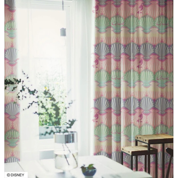 【EC限定】DISNEYディズニーホームシリーズ 遮光2級 M1173 PRINCESS/Shell/プリンセス/シェル（ピンク）